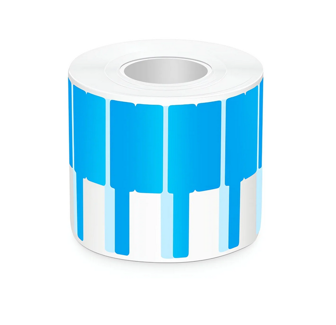 0.94''x2.75'' Printable Flag Cabel Managment Labels Paper, PET, Blue, 500 Lbls