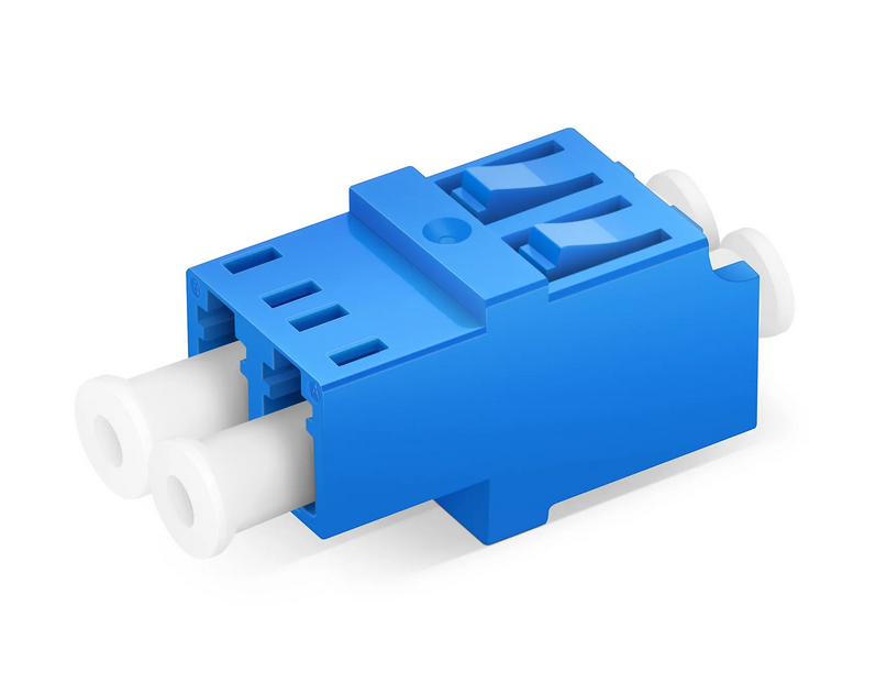 Adaptateur/Coupleur de Fibre Optique LC/UPC vers LC/UPC Duplex OS2 Monomode sans Bride