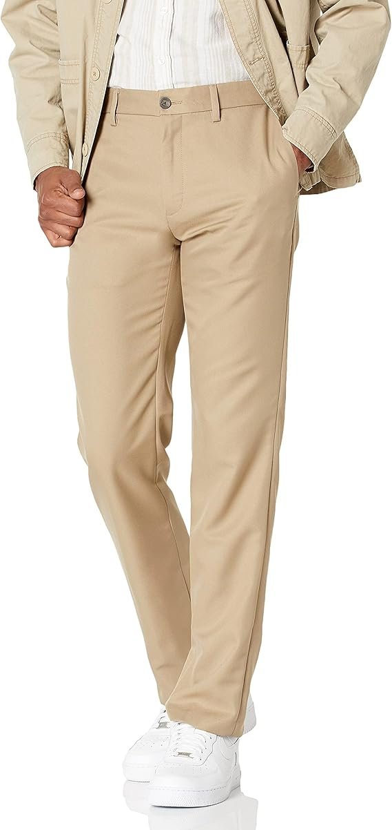 Homme Pantalon de Costume Coupe Slim sans Pinces