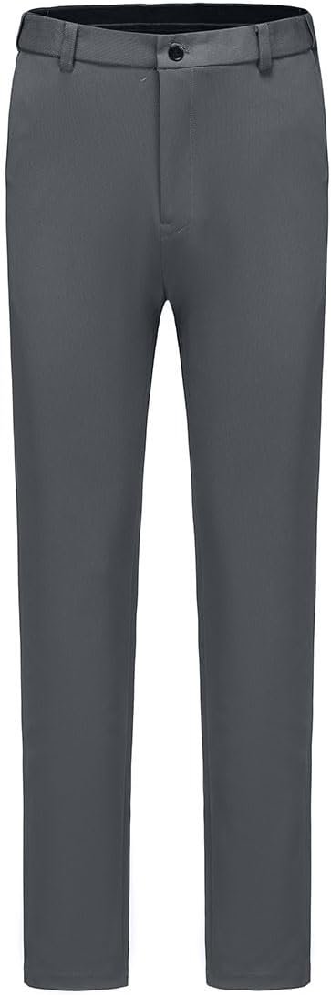 Pantalon de Costume Homme Stretch Couleur Unie Pantalon Slim Fit Droit pour Business