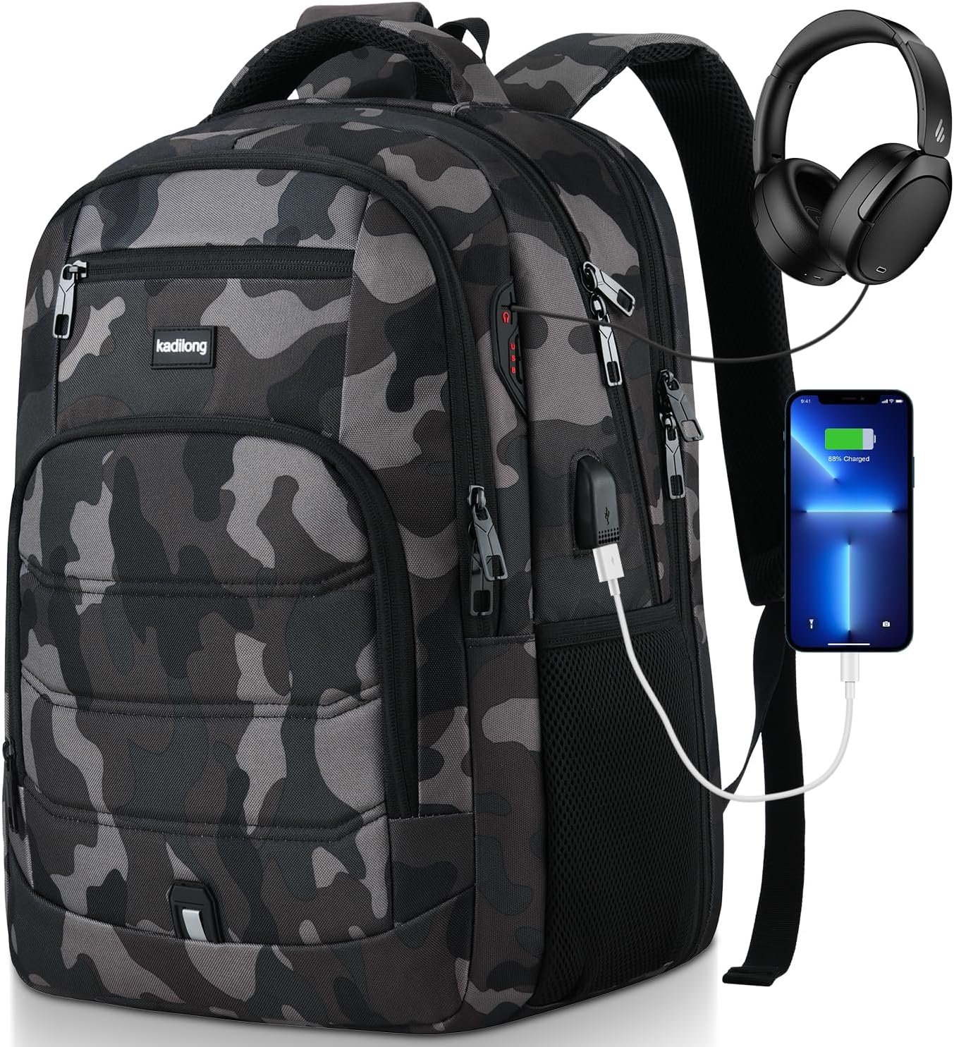 Sac à Dos Ordinateur Portable 15.6 Pouces pour Homme