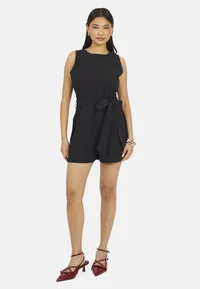 Brave Soul LADIES PLAYSUIT WITH TIE WAIST DETAIL - Combinaison - black