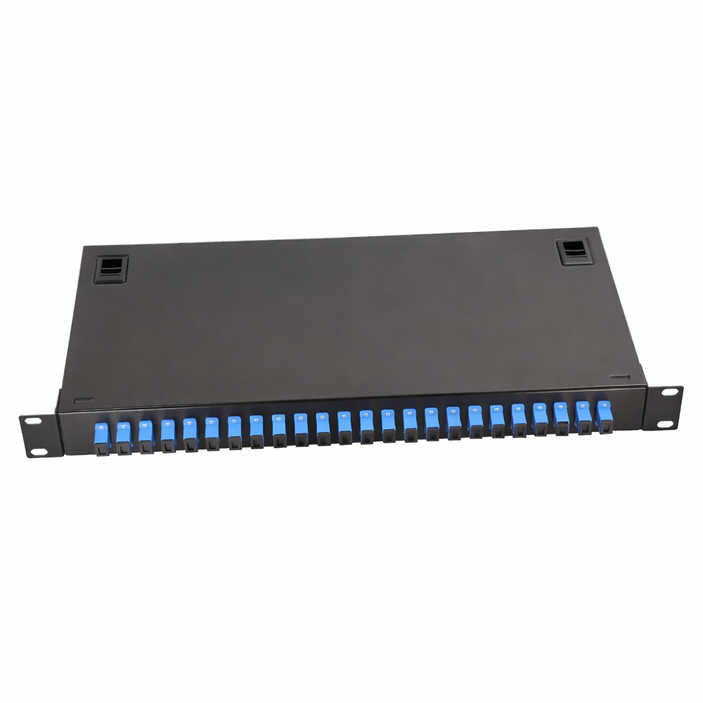 24 Port Fiber Termination Box 1U 19″ Rack-Mount