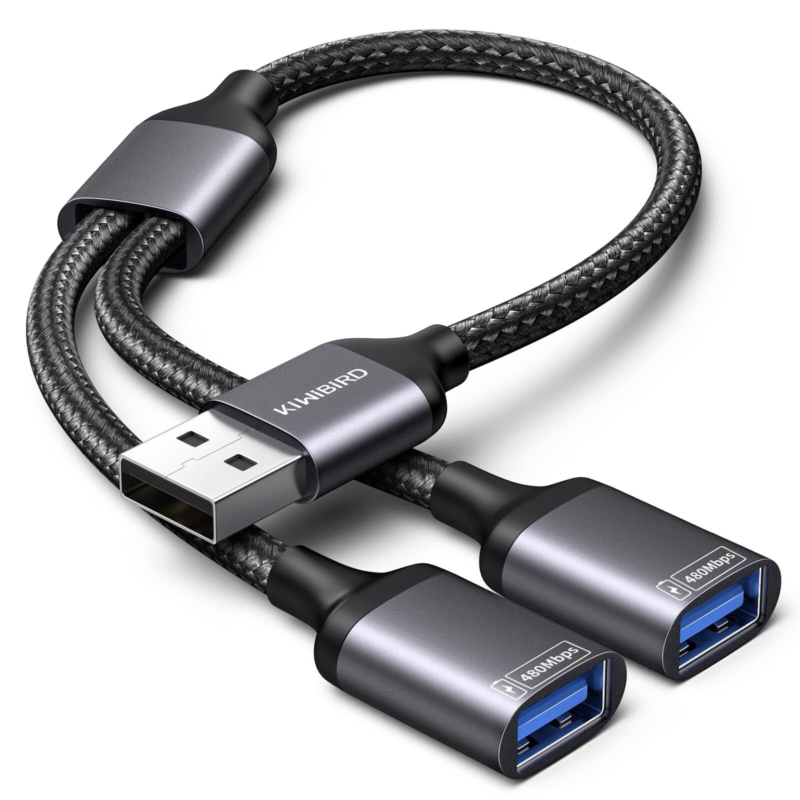 câble Y répartiteur Double USB Adaptateur 1 mâle vers 2 Femelle