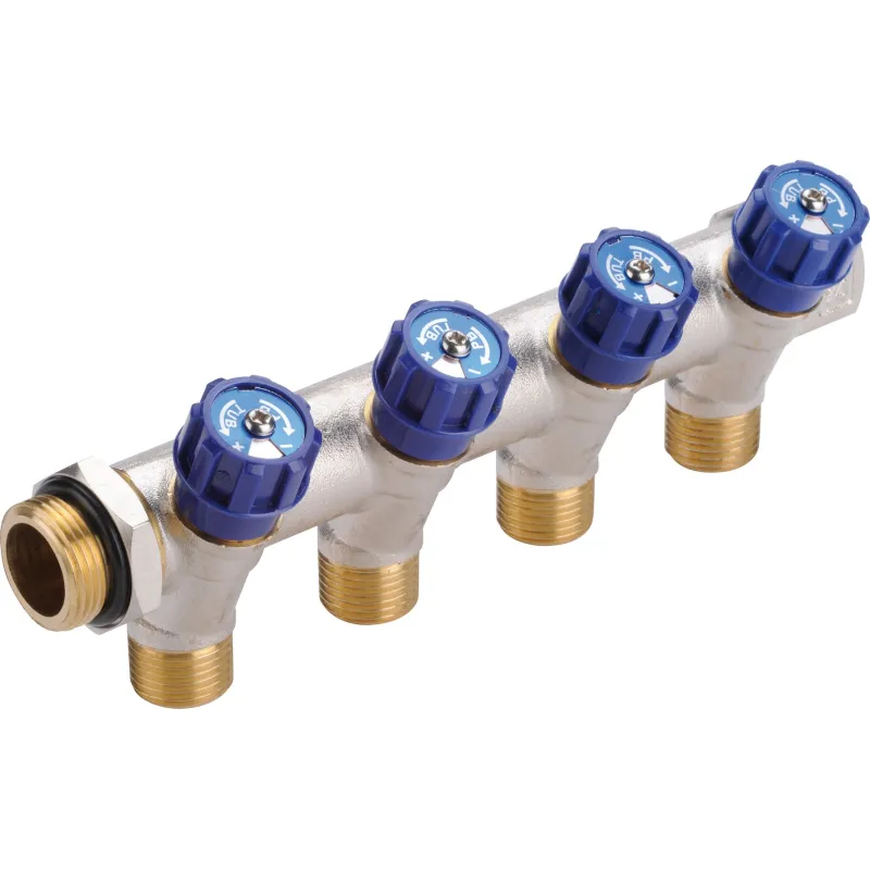 Collecteur sanitaire à robinetterie intégrée déportée