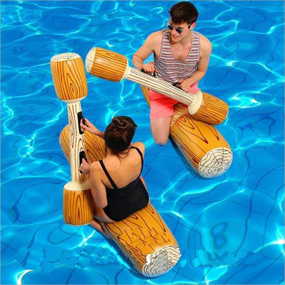 Lot de 2 ensembles flottants gonflables pour adultes – Jeu de combat aquatique pour piscine et plage