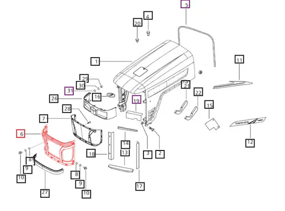 Mahindra Tractor Front Grill