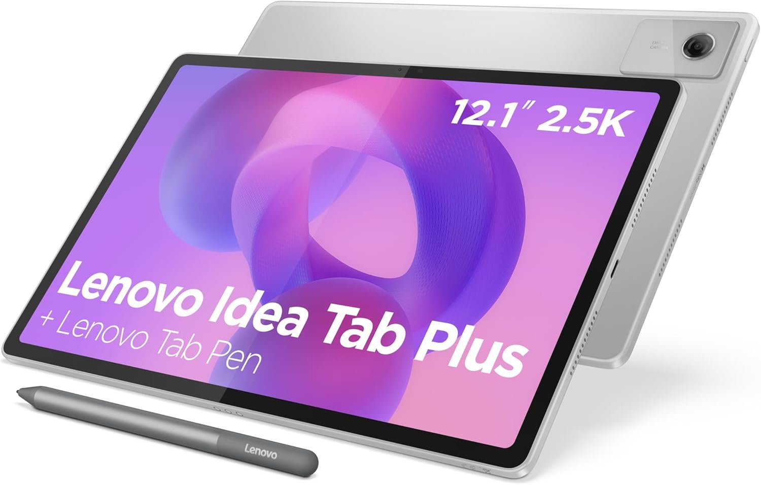 Lenovo Idea Tab Plus - Tablette Tactile 12.1'' 2.5K, 90Hz (MediaTek Dimensity 6400, 8Coeurs, RAM 8Go, UFS 2.2 256Go, Android 15