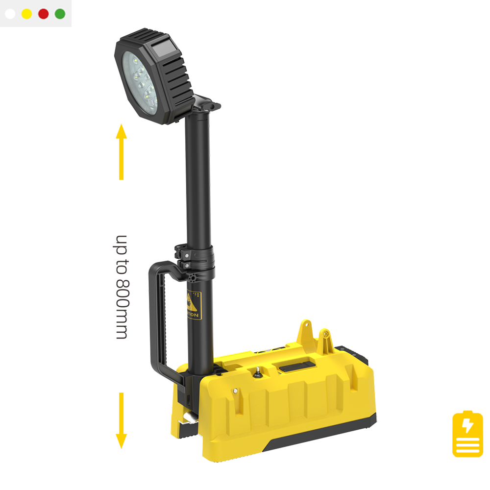 Eclairage mobile sur batterie 5500 Lum H.80CM