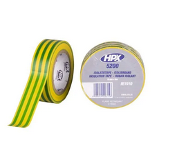 Scotch électrique PVC Vert/Jaune 19mm x 10m - Ruban adhésif isolant électricien