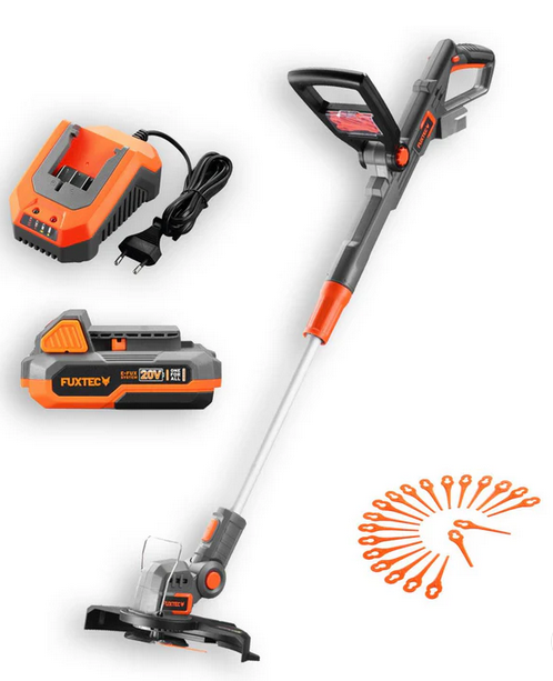 Coupe Bordure à Batterie 20V FUXTEC FX-E1RT20 - Set avec Batterie 2Ah et Chargeur 1A