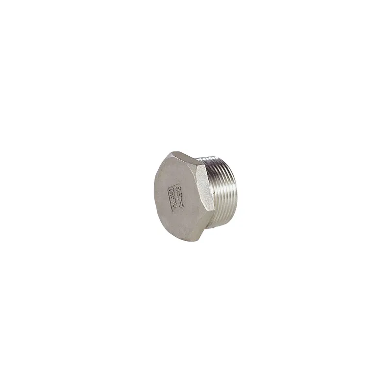 Raccord bouchon mâle hexagonal modèle évidé inox ASTM A351