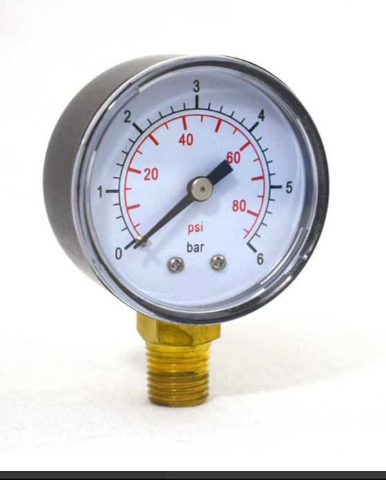 Manomètre Sec Radial 0-6 Bars - 1/4" GAS - Ø50