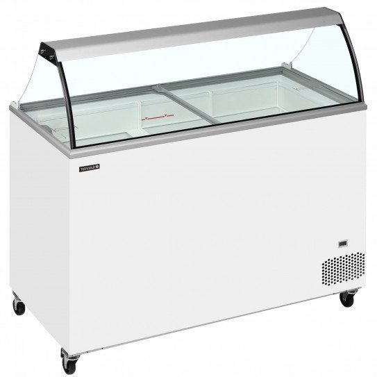 Vitrine à glace pour 10 x 5L bacs plastiques TEFCOLD