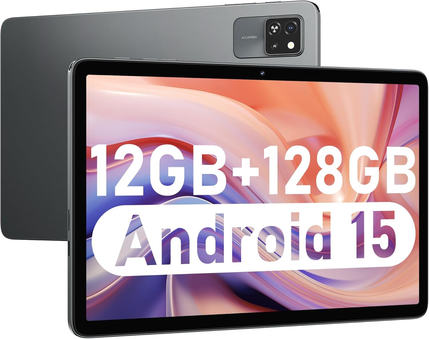 Blackview Tab60 WiFi Tablette Android 15, 12Go+128Go(2To TF) Octa Core Tablette Taclite WiFi 6, 10 Pouces Batterie 5100mAh