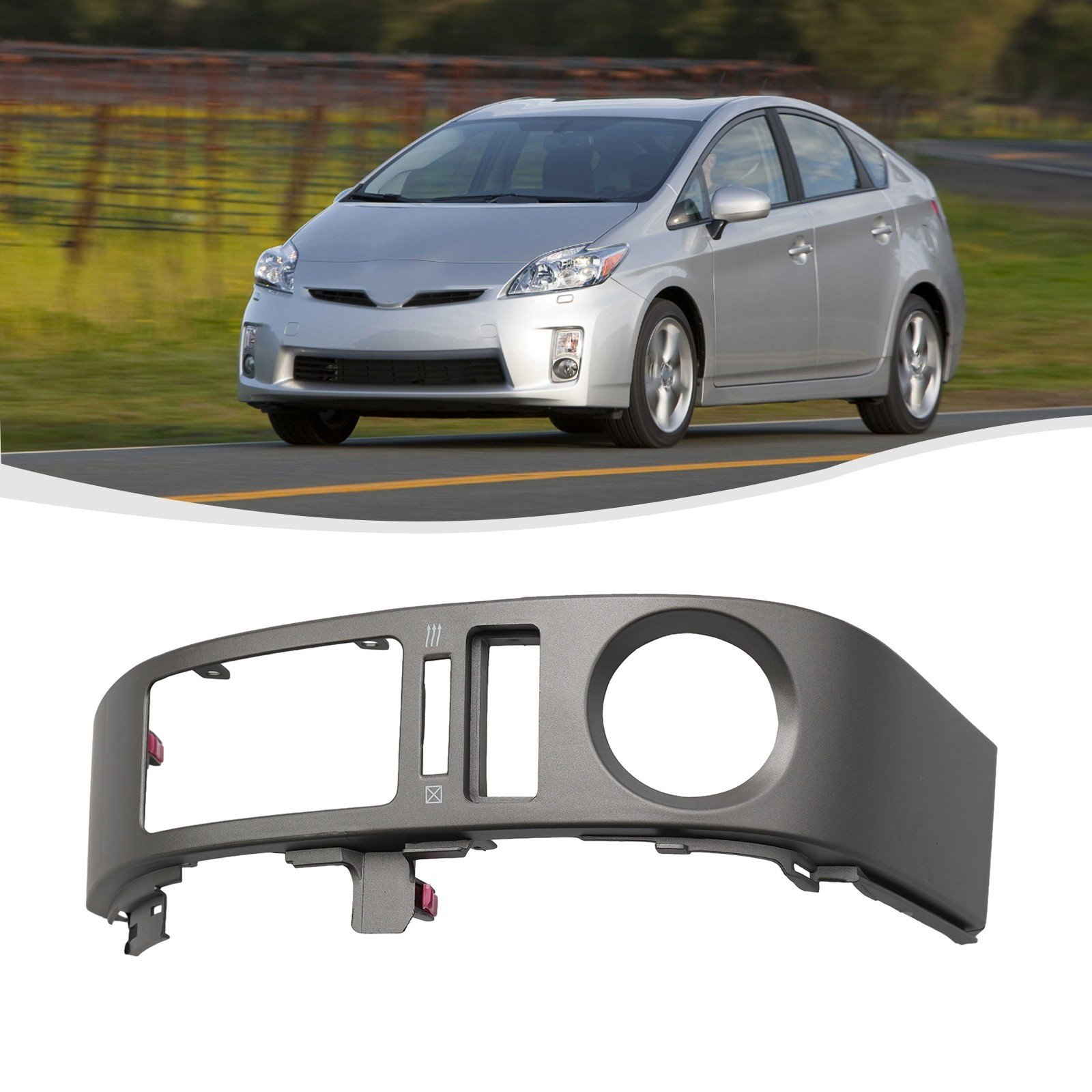Panneau de garniture de ventilation de tableau de bord côté conducteur central gauche 55670-47060 pour Toyota Prius Base Touring 1.5L L4 2004-2009