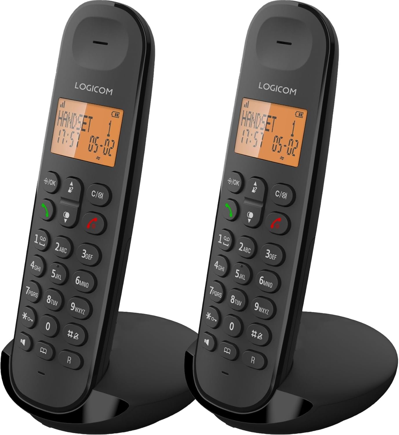Logicom ILOA 250 Téléphone Fixe sans Fil sans Répondeur - Duo - Téléphones analogiques et dect