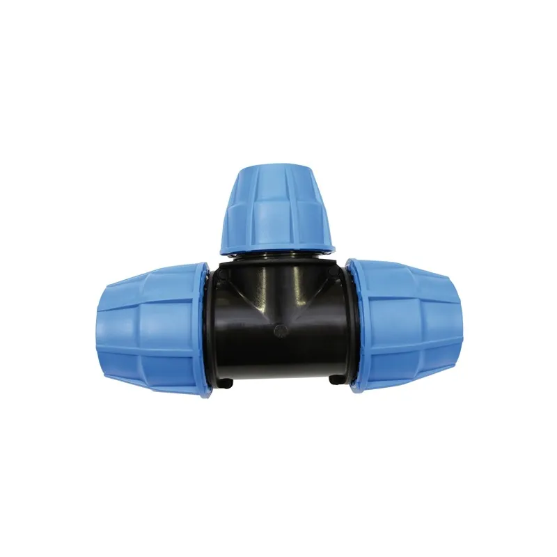 Raccord polypropylène en T à serrage extérieur