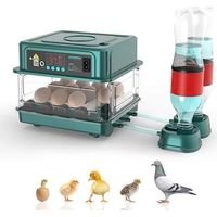 Couveuse Oeuf Automatique,avec Surveillance de l'humidité,Retournement Automatique des Œufs,Ajout Automatique d'eau et Éclairage des Œufs,pour Éclosion de Poulet,Canards,Caille (12 Oeufs)