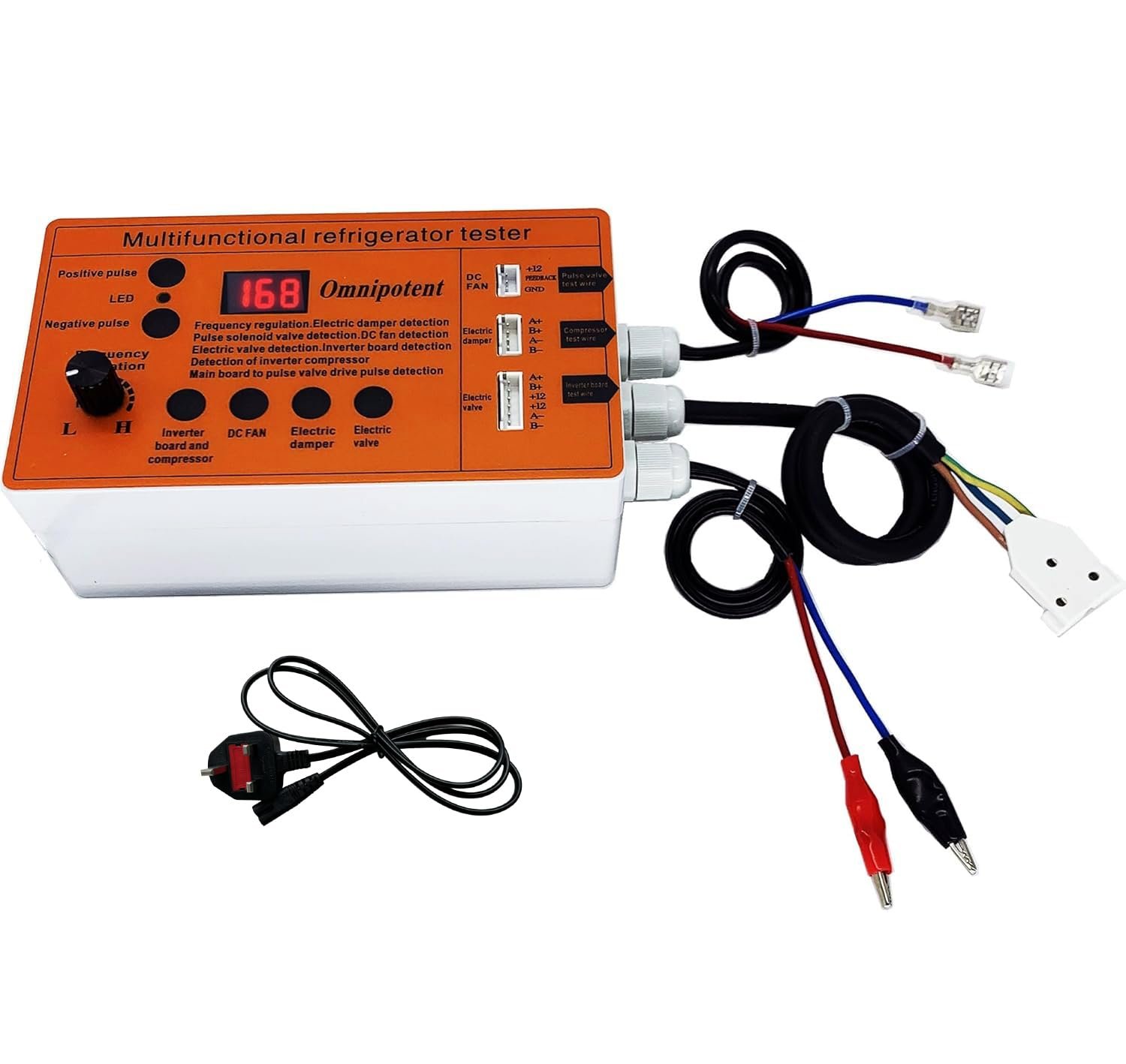 Testeur de Réfrigérateur Multifonction 9 en 1 – Panneau Onduleur de Réfrigérateur – Compresseur Electrovanne Ventilateur Porte d'Air Testeur de Valve Electrique Testeur de Défauts Accessoires