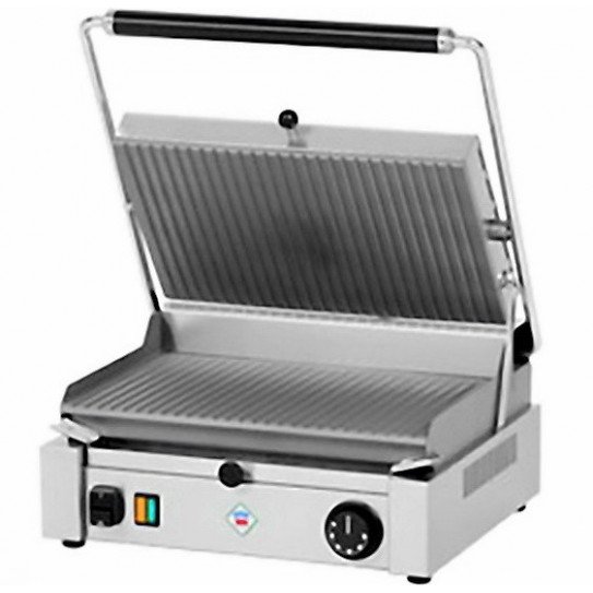 Panini Grill professionnel nervuré 3 kW mono