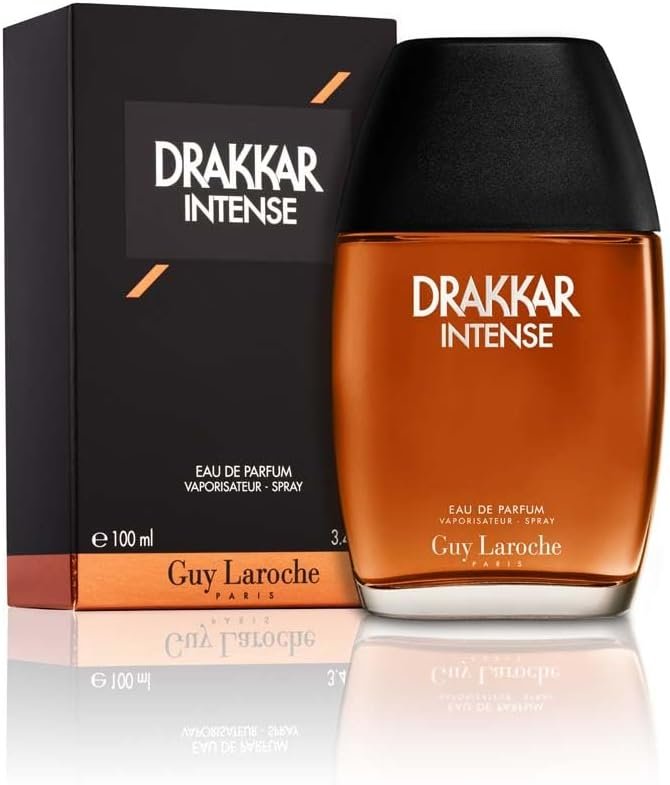 Drakkar Intense de Guy Laroche - Eau de Parfum Séduisant & Ambré - Intense et Puissant, Notes de Bergamote, Daim et Vanille - Parfum pour Homme - 100 ml