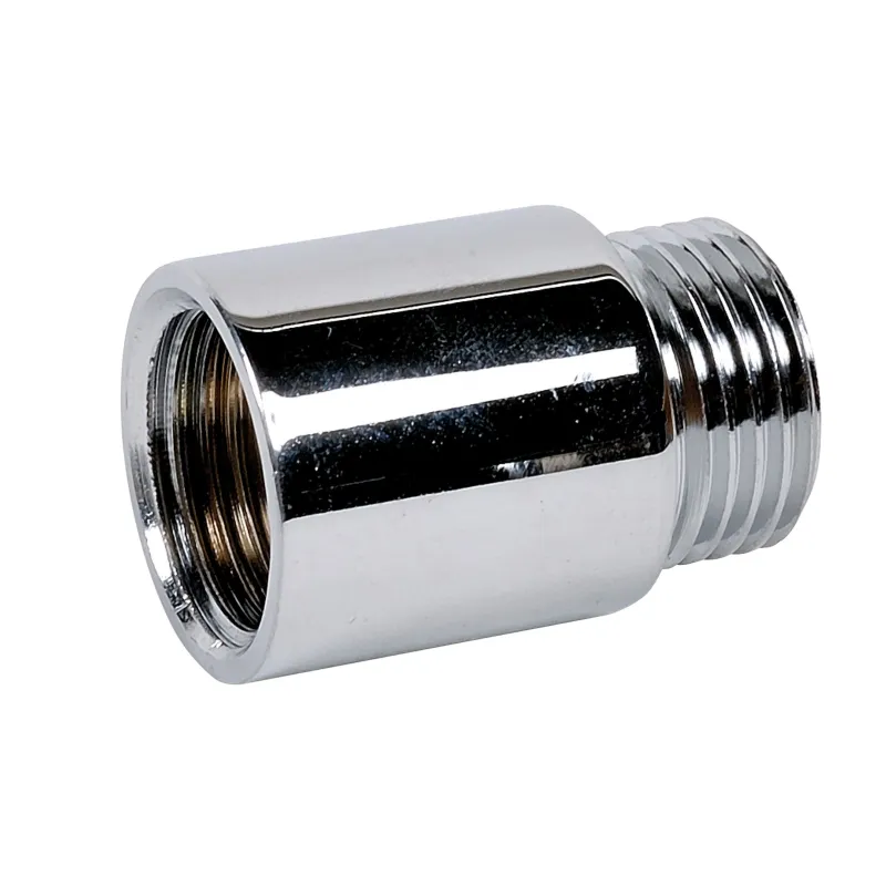 Raccord rallonge droite laiton chromé MF à visser