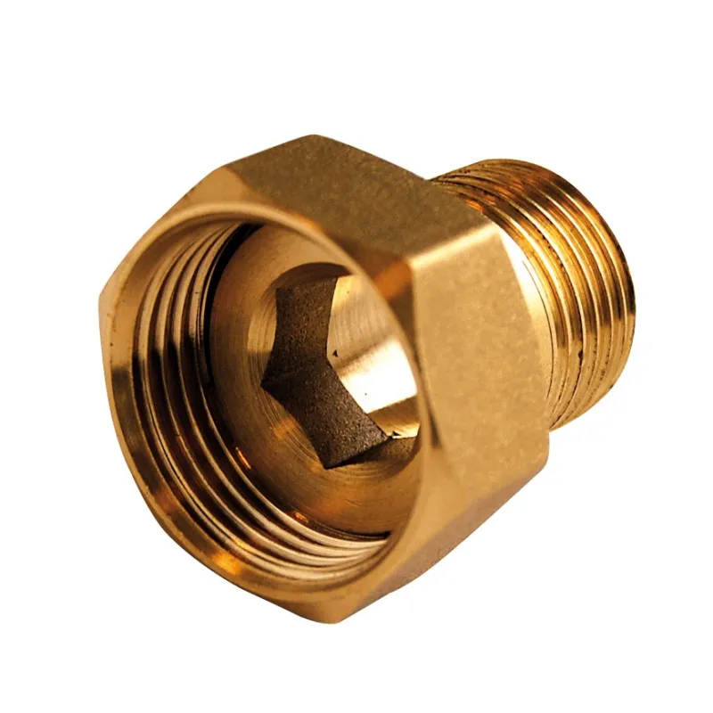 Raccord laiton à visser 2 pièces à portée plate F/M 1/2" - 3/8"