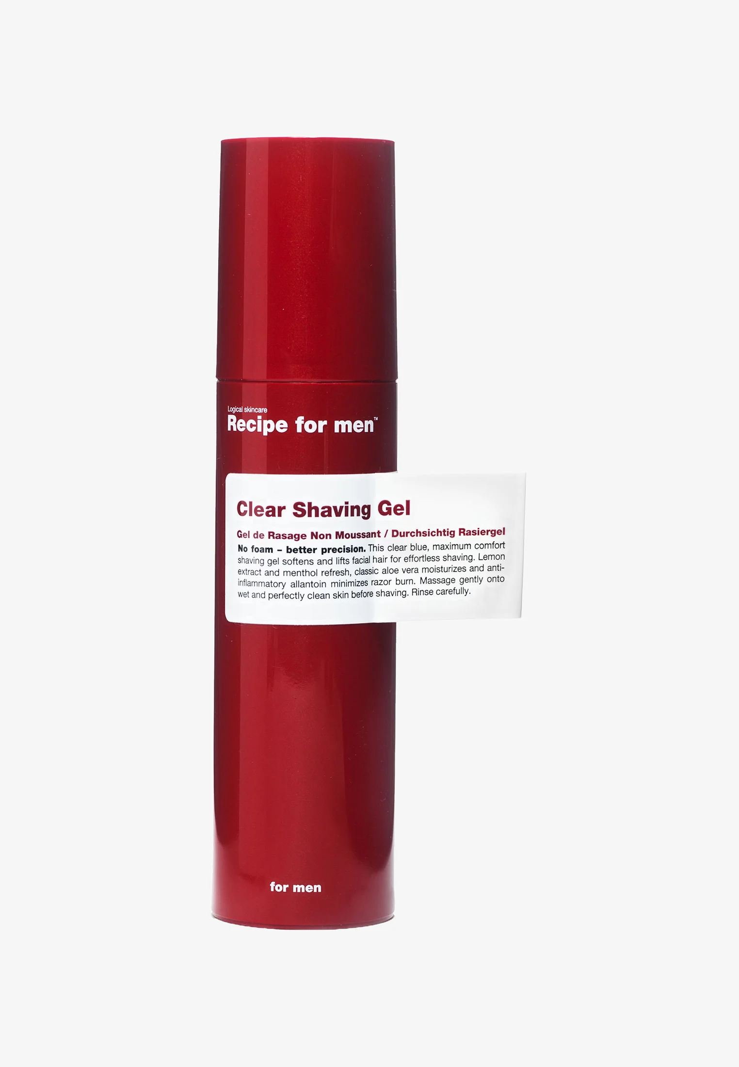 Gel de rasage Recipe For Men CLEAR SHAVING GEL 100ML