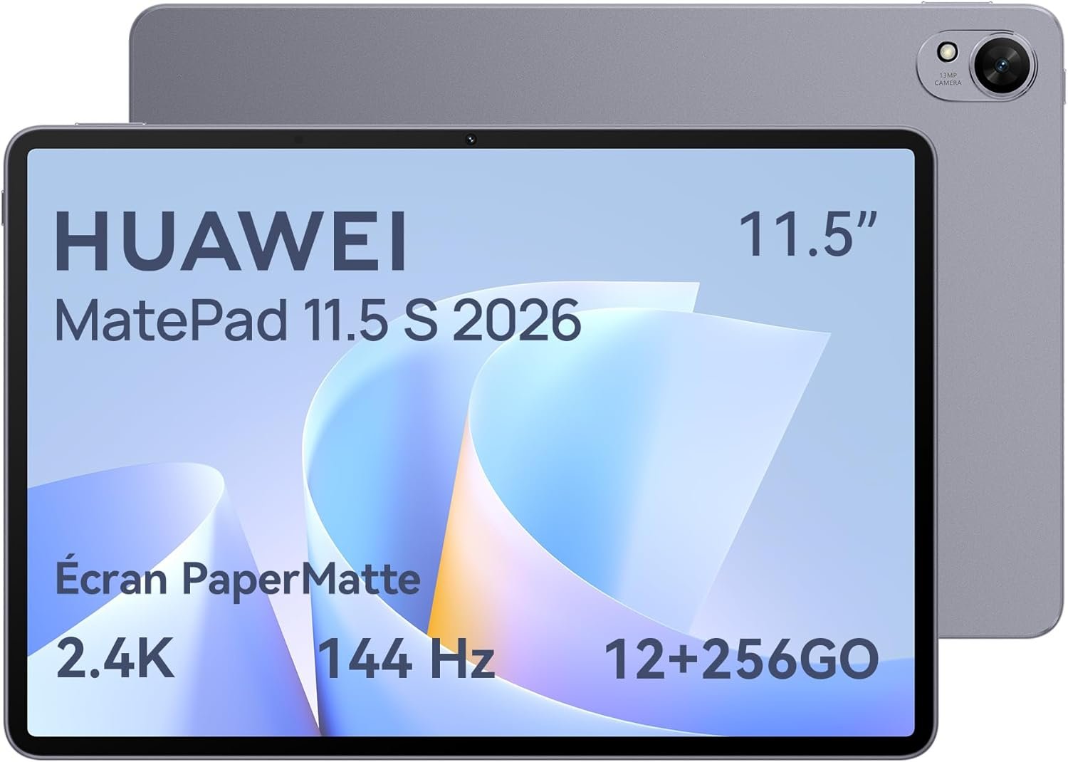 HUAWEI MatePad 11.5 S 2026 Tablette 2.8K, 144Hz Écran PaperMatte Haute Définition, 12+256GO, 8800 mAh Batterie