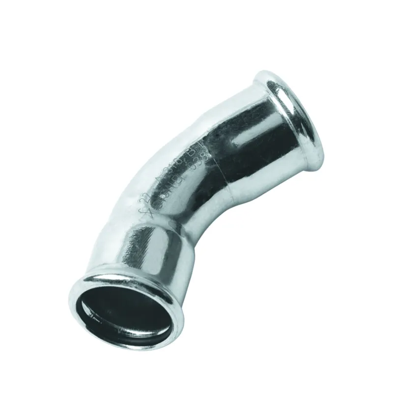 Coude 45° inox 316L à sertir Femelle / Femelle