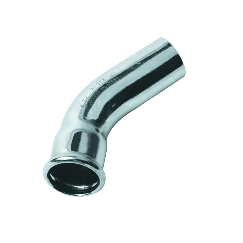 Coude 45° inox 316L à sertir Mâle / Femelle 15 ø