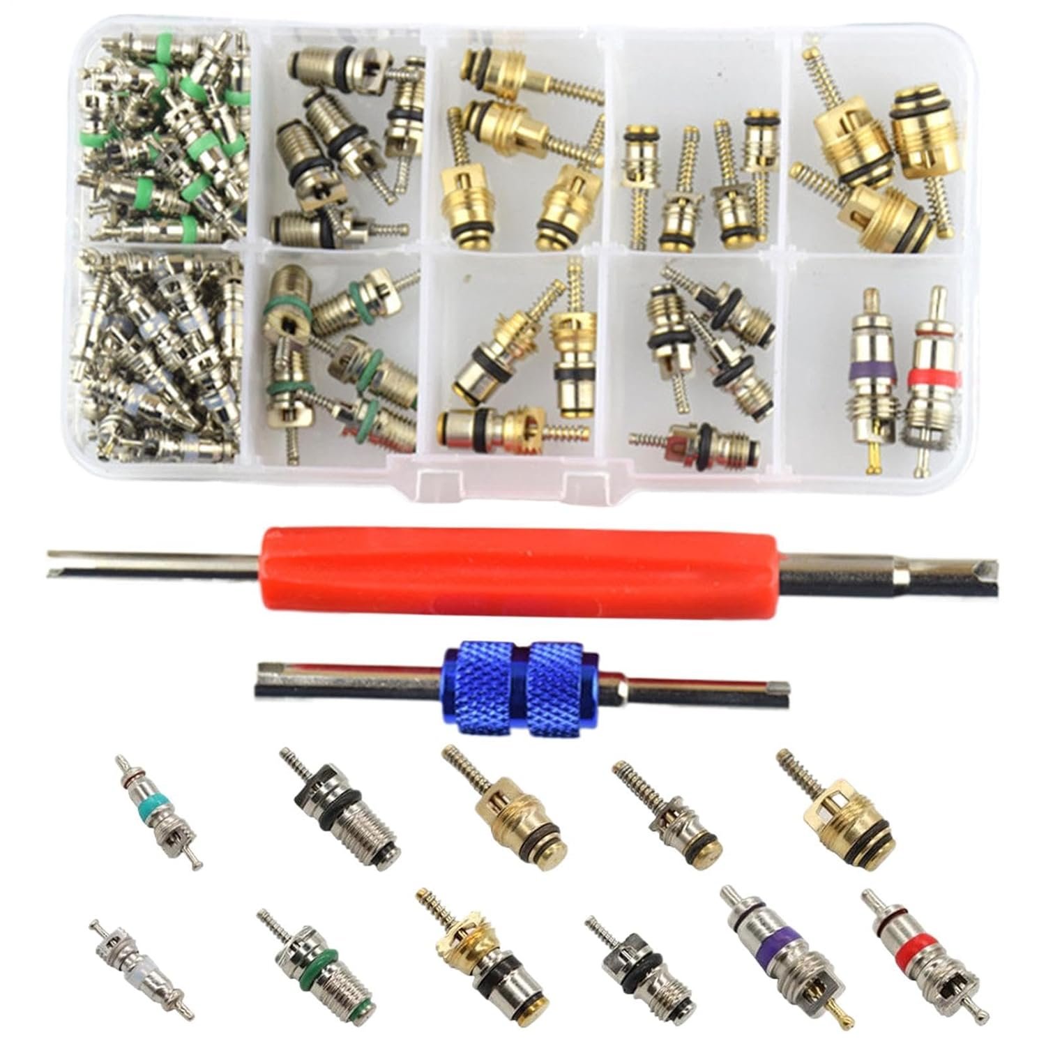 Kit de Noyau de Valve A/C - la Réparation Métallique Anti-Fuite  Outil de Retrait Noyau Soupape pour Climatisation Automobile Pour les C, Techniciens, Mécaniciens, Garage Domestique