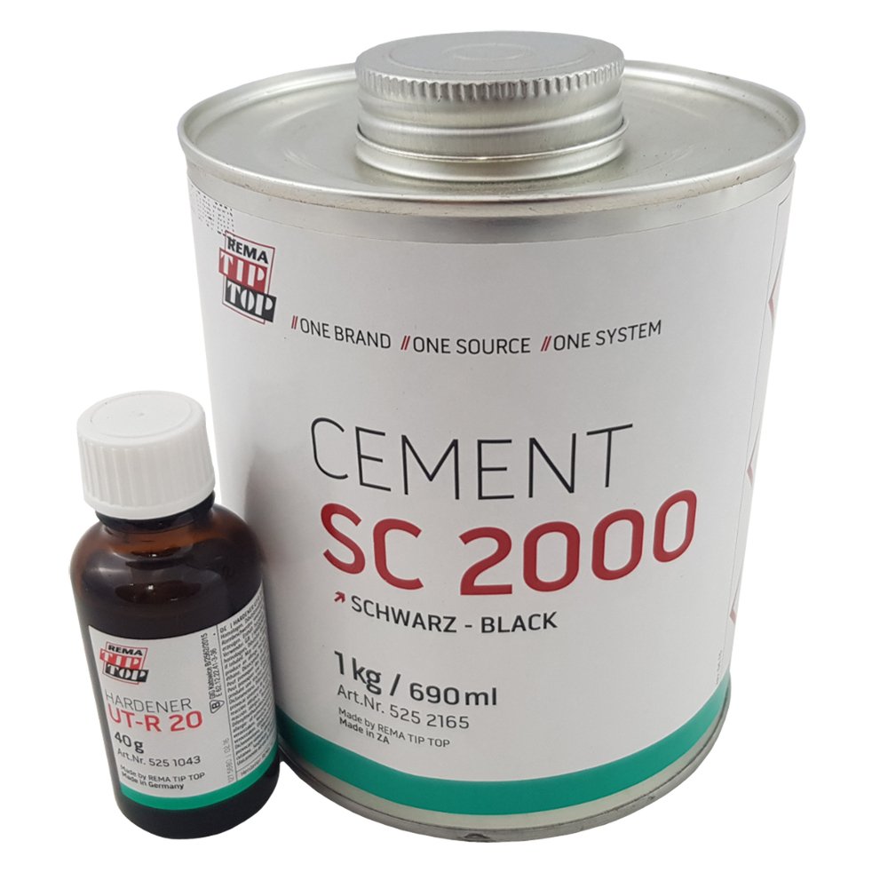 SC 2000 Cold Vulcanising Cement Adhesive + UTR20 Hardener - 1kg Kit
