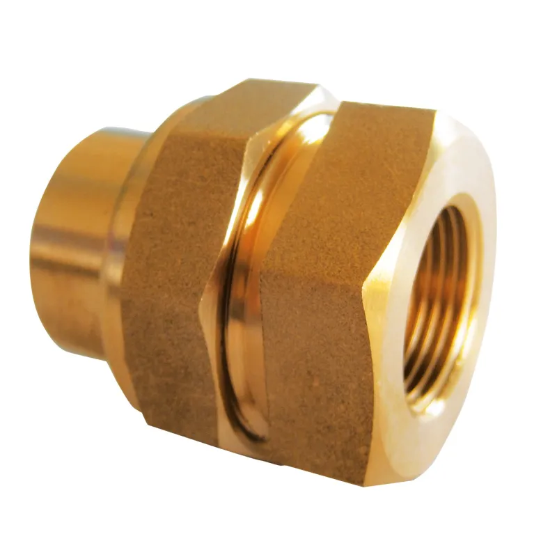 Raccord laiton à visser union égal F/F 3/8"