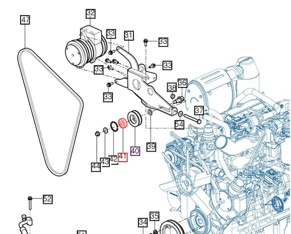 Mahindra Tractor AC Air Conditioning Compressor Belt Tensioner Bearing Large