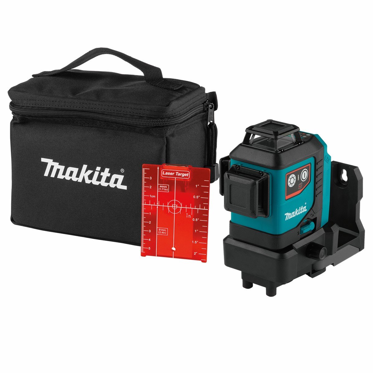 Makita 12 V Max CXT – Laser rouge autonivelant sans fil à 360° avec 3 plans, vendu sans batterie ni chargeur.