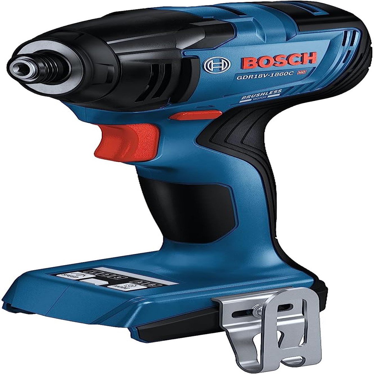 Bosch GDR18-1860CN – Visseuse à chocs sans fil 18 V à moteur brushless, avec porte-embout hexagonal de 1/4 pouce et compatibilité Connect-Ready, vendue sans batterie ni chargeur.