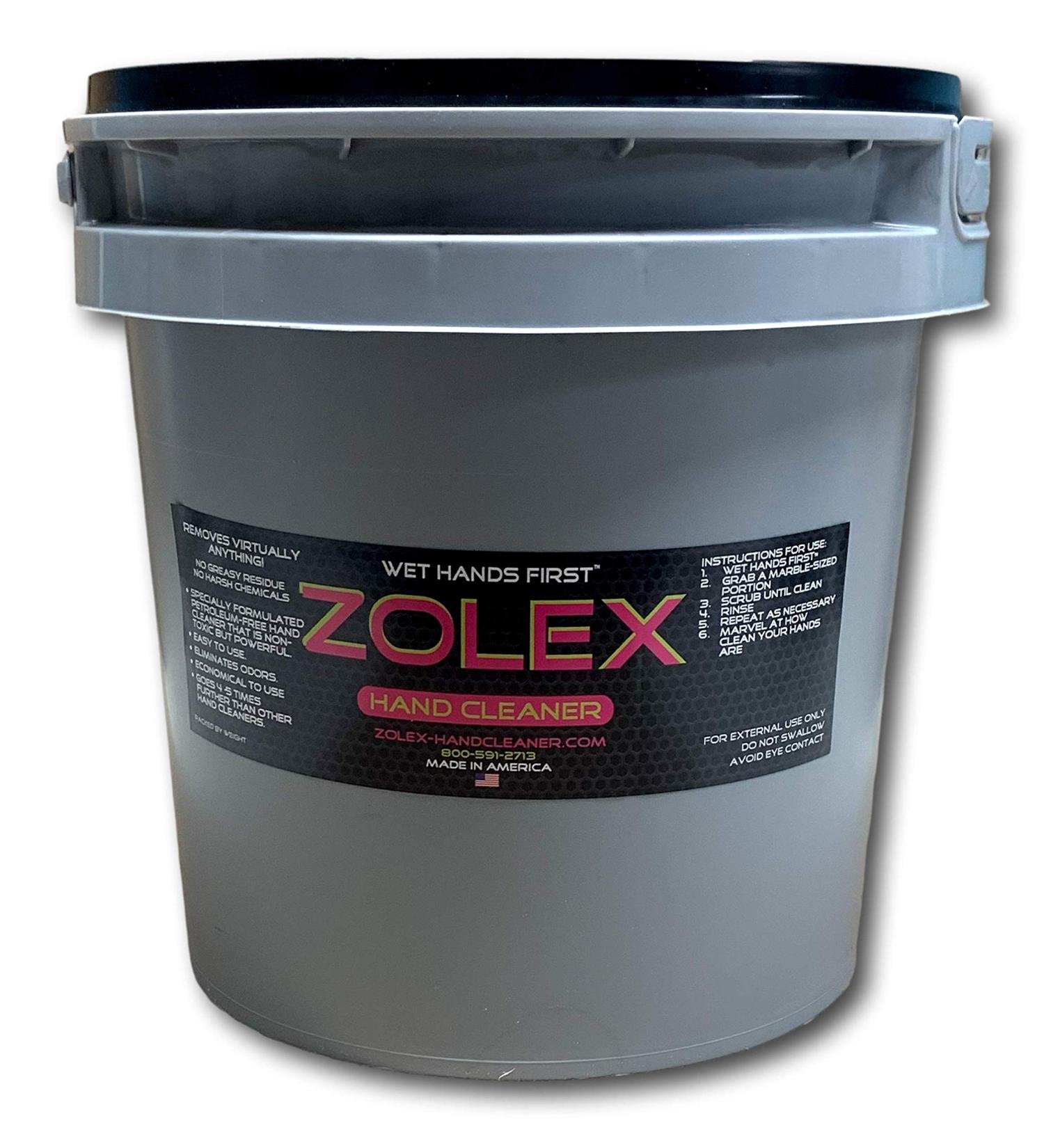 Zolex Water-Activated - Hand Cleaner for Working Hands| Stain Remover for Heavy Duty Workers | Grease Remover for Auto Mechanics - Non-Toxic Petroleum Free | Commercial-Sized Pail (12 lb)