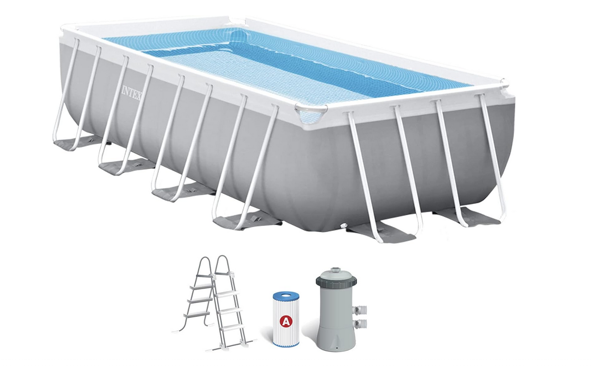 Intex kit Piscine Prism Frame Rectangulaire Angulaire Tubulaire (l) 4,00 x (l) 2,00 x (h) 1,00m