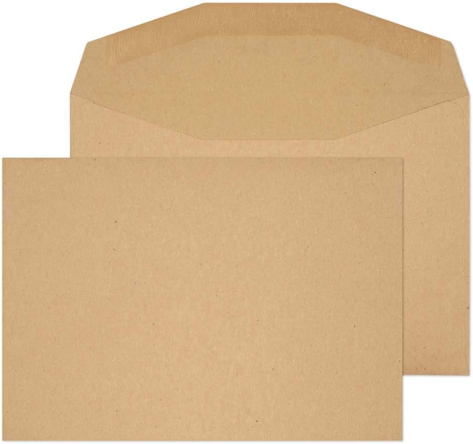 Blake Purely Everyday C6 114 x 162 mm-Enveloppes gommées avec fenêtre-Kraft-Lot de 50