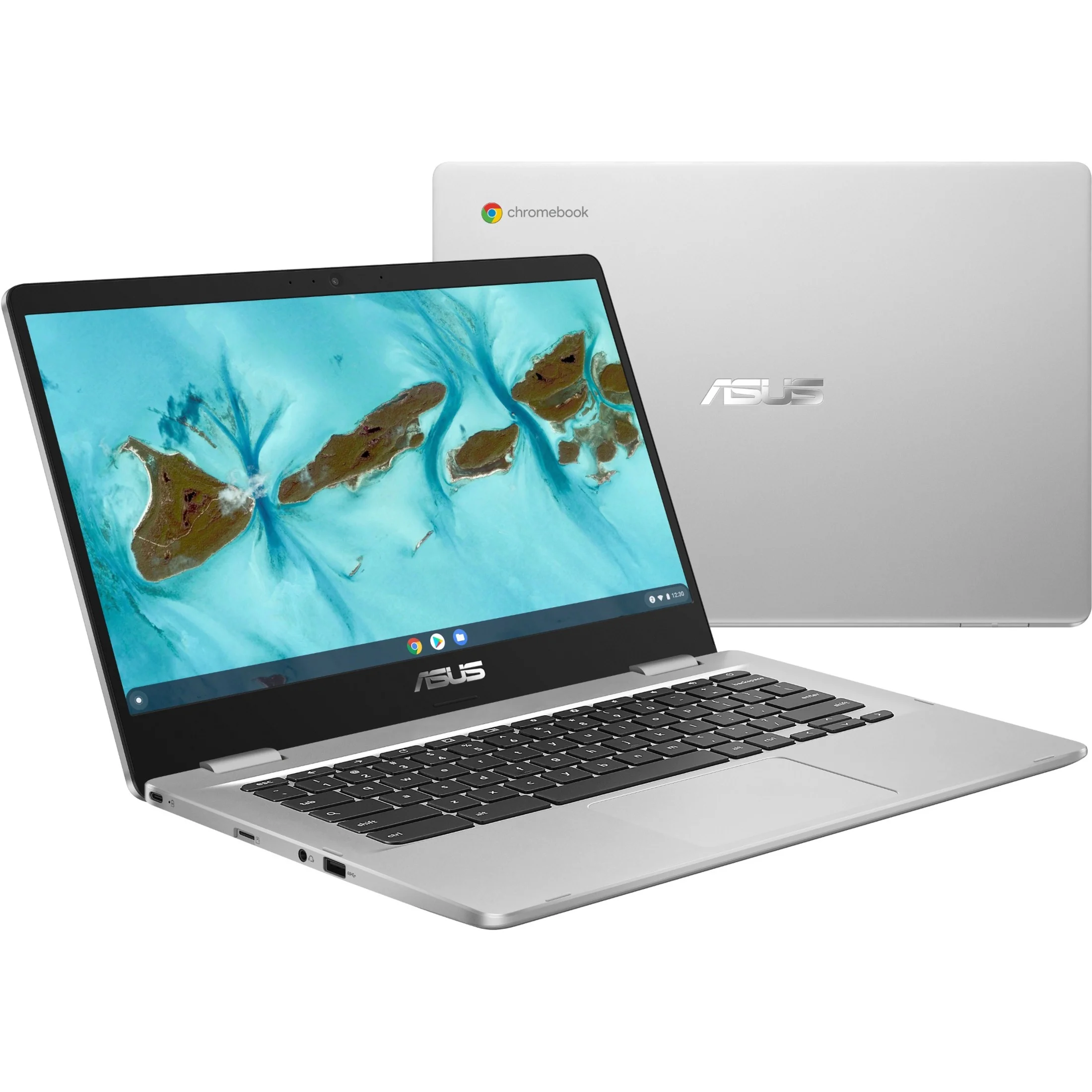 Ordinateur portable ASUS Chromebook 14" | Écran LED FHD 14" | Processeur MediaTek Kompanio 520 8 cœurs, 4 Go de RAM | 64 Go eMMC