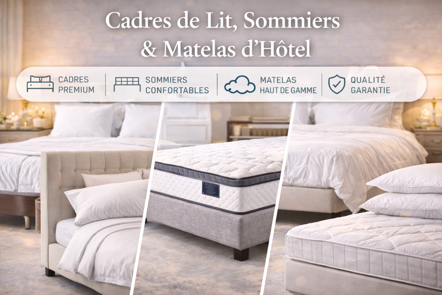 Cadres de Lit, Sommiers & Matelas d’Hôtel  