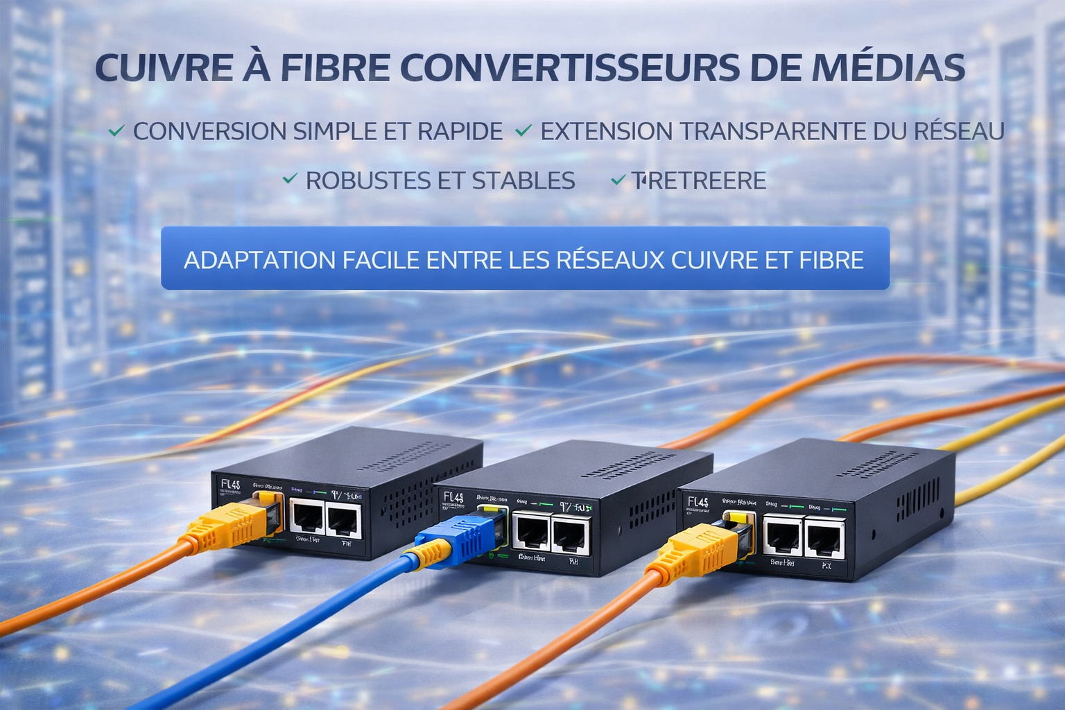 Cuivre à Fibre Convertisseurs de Médias