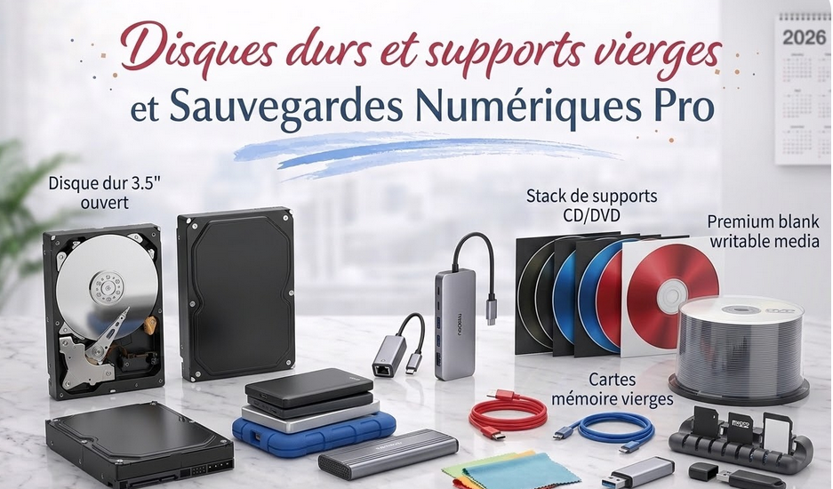 Disques durs et supports vierges