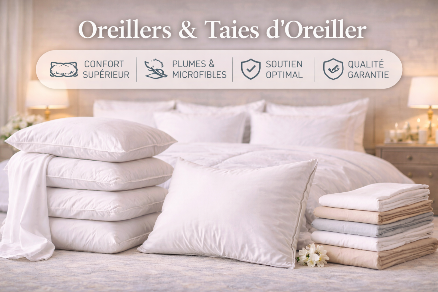 Oreillers & Taies d’Oreiller 