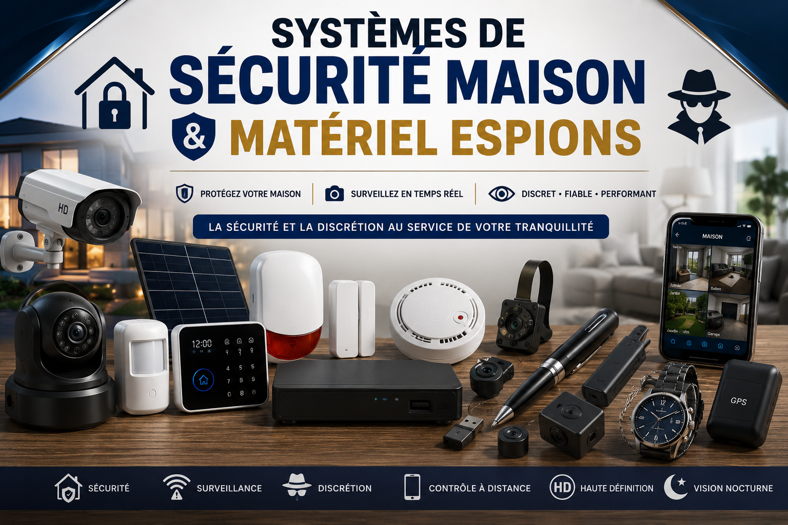 Systèmes de Sécurité Maison & Matériel Espions